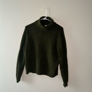 Olive Green Turtleneck Sweater